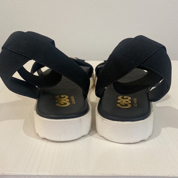 GBG L.A. Black Sandal with Small Platform - Picture 7 of 11
